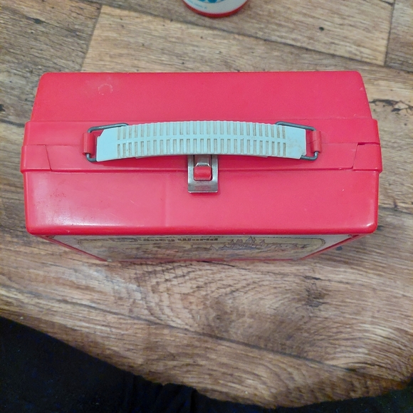 Lunchbox Thermos RARE vintage 1970s Disney World Mickey Mouse Red Aladdin Ind - Picture 5 of 15